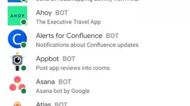 Capture d'écran de Google Chat 1