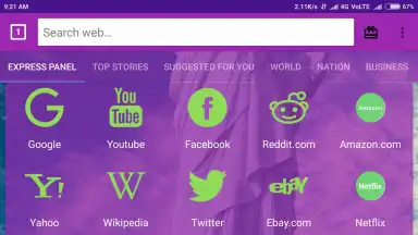 Capture d'écran de usa web browser 1