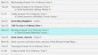 Capture d'écran de Catholic Calendar from Universalis 10