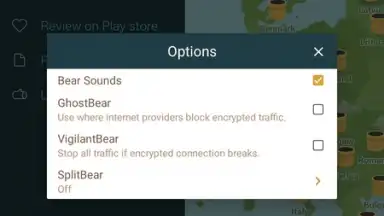 Capture d'écran de TunnelBear VPN 10