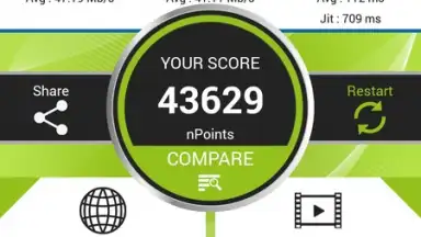 Capture d'écran de nPerf Speed Test 3
