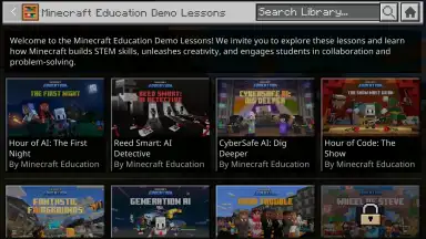 Capture d'écran de Minecraft Education 2