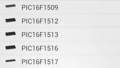 Capture d'écran de PICmicro Database 7