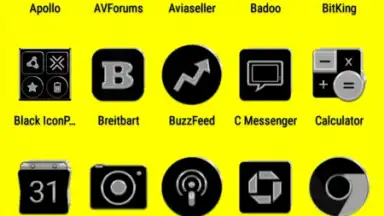 Capture d'écran de Black Icon Pack Free 7