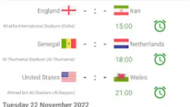 Capture d'écran de Live Scores for World Cup 2022 8