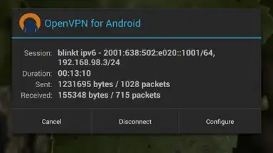 Capture d'écran de OpenVPN 10