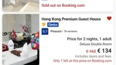 Capture d'écran de Booking.com 8