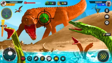 Capture d'écran de Wild Dino Hunting Jungle Games 4