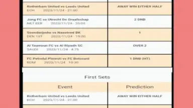 Capture d'écran de Correct Score Predictions 2