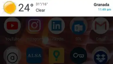Capture d'écran de Transparent Clock Weather Cisco 1