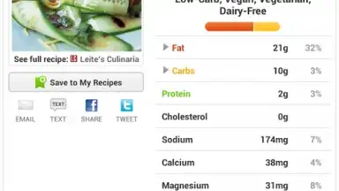 Capture d'écran de Recipes & Nutrition 3