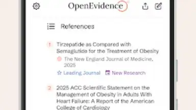 Capture d'écran de OpenEvidence 4