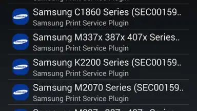 Capture d'écran de Samsung Print Service Plugin 6