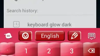 Capture d'écran de Pink Keyboard Hearts Glow 2