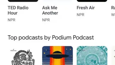 Capture d'écran de Google Podcasts 3