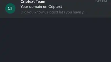 Capture d'écran de Criptext 9