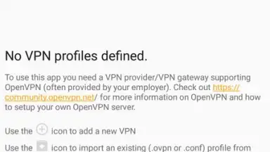 Capture d'écran de OpenVPN 1