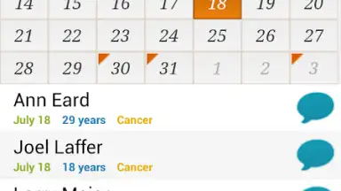 Capture d'écran de Birthday Calendar Free 8