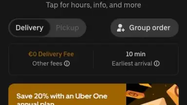 Capture d'écran de Uber Eats 15