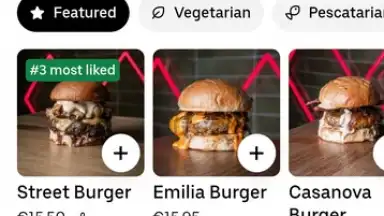 Capture d'écran de Uber Eats 3