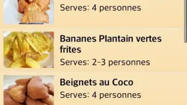 Capture d'écran de Recettes Africaines 1