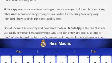 Capture d'écran de Real Madrid Official Keyboard 1