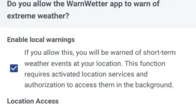 Capture d'écran de WarnWetter 2