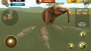 Capture d'écran de Wild Crocodile Simulator 3D 3