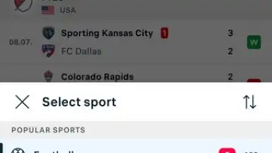 Capture d'écran de FlashScore 17