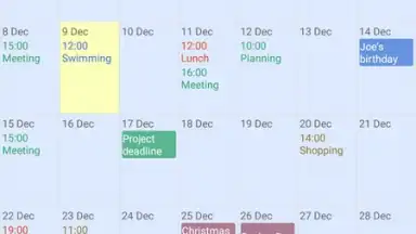 Capture d'écran de Touch Calendar Free 9