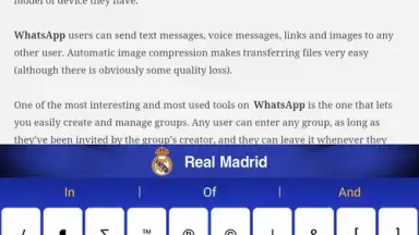 Capture d'écran de Real Madrid Official Keyboard 3