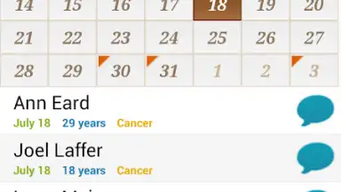 Capture d'écran de Birthday Calendar Free 7