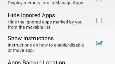 Capture d'écran de Manage Apps (App 2 SD) 1