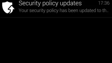 Capture d'écran de Samsung Security Policy Update 4
