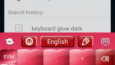 Capture d'écran de Pink Keyboard Hearts Glow 1