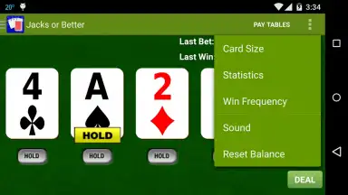 Capture d'écran de Awesome Video Poker! 3