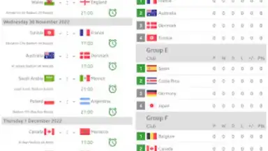 Capture d'écran de Live Scores for World Cup 2022 1
