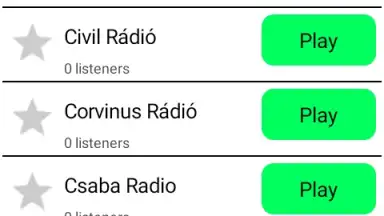 Capture d'écran de Hungarian Radio Online 3