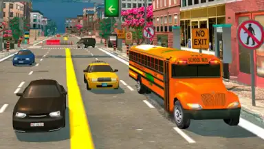 Capture d'écran de School Bus Driving Games 3D 5