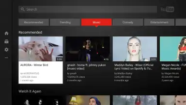 Capture d'écran de YouTube for Android TV 2