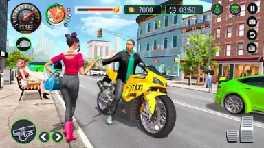 Capture d'écran de Flying Bike Taxi Rider 4