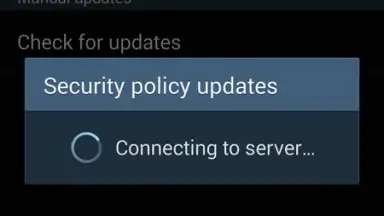Capture d'écran de Samsung Security Policy Update 3