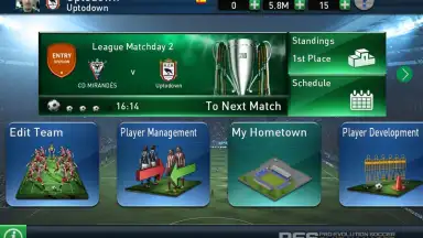 Capture d'écran de PES Club Manager 7