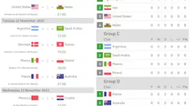 Capture d'écran de Live Scores for World Cup 2022 3