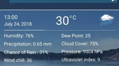 Capture d'écran de Live Weather Forecast 1