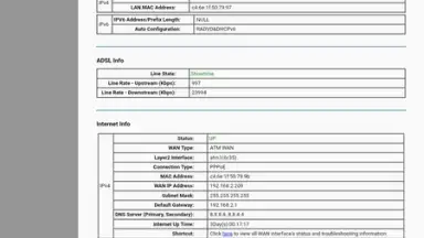 Capture d'écran de 192.168.1.1 Admin 1