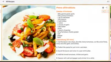 Capture d'écran de Pasta Rezepte 1