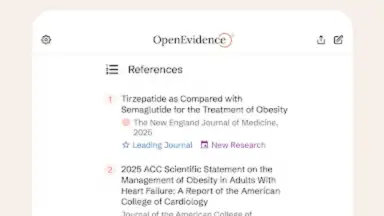 Capture d'écran de OpenEvidence 1