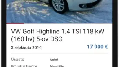 Capture d'écran de Tori.fi 9