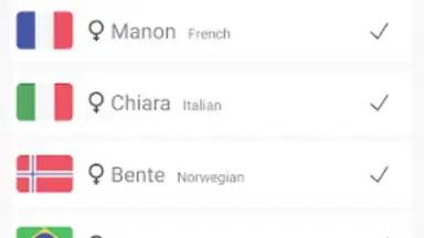 Capture d'écran de Acapela TTS Voices 7